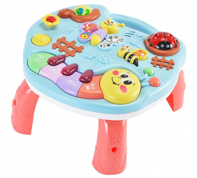 Bàn Nhạc Đa Năng NUBIE Cho Bé Tập Đứng, Có Phát Nhạc, Đàn, Ghép Hình Size 27,5*26,5*17cm