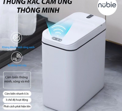 Thùng Rác Thông Minh Cảm Ứng Tự Động Đóng Mở Tiện Lợi Tránh Nhiễu Mùi Vệ Sinh An Toàn