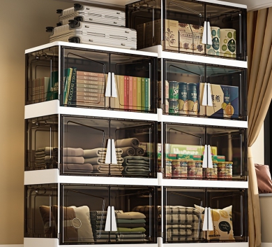 Tủ Đựng Đồ Gấp Gọn 3 Tầng Ngang 70cm